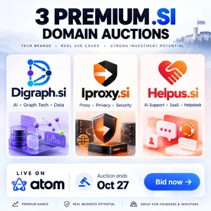 Affiche premium d’enchères de domaines .si.webp