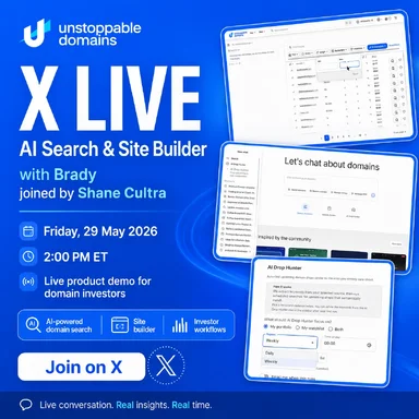 Live Demo: Unstoppable Domains AI Search & Site Builder with Brady and Shane Cultra